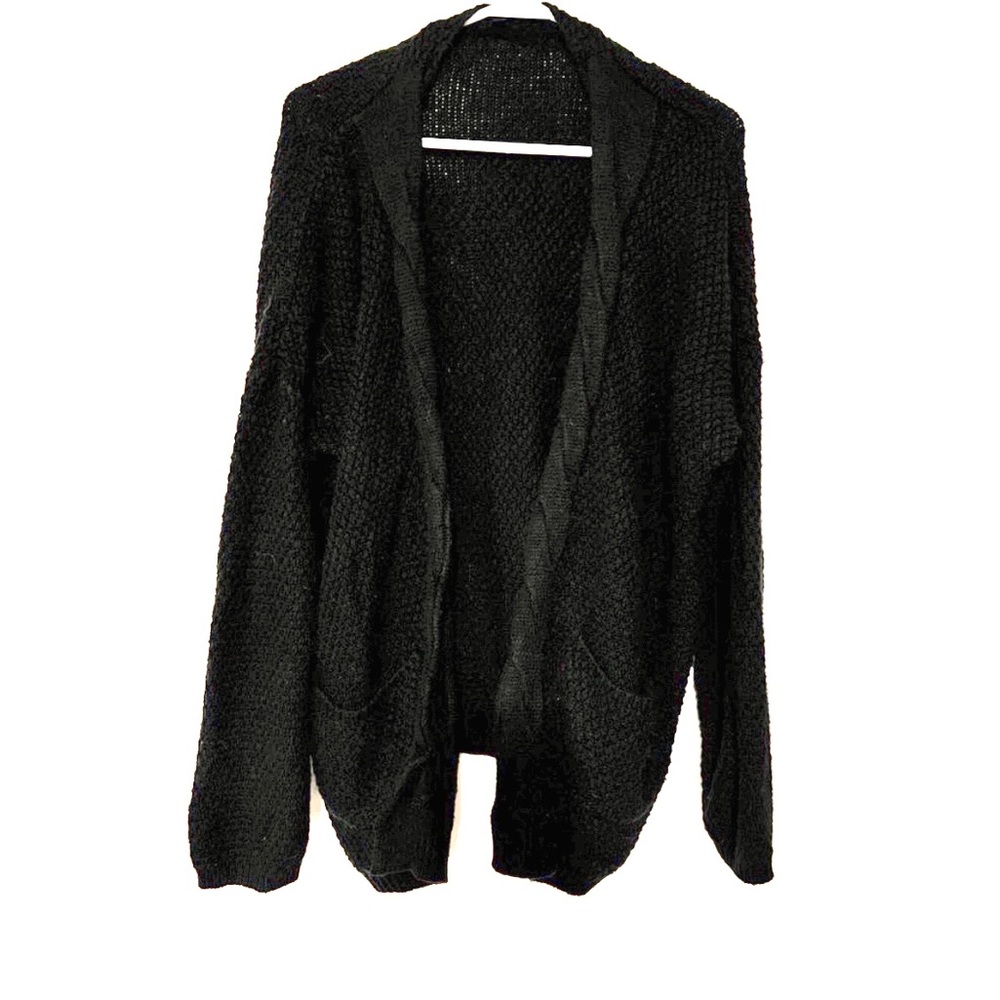 Women’s XL black knit sweater cardigan. Gently used smoke free home.